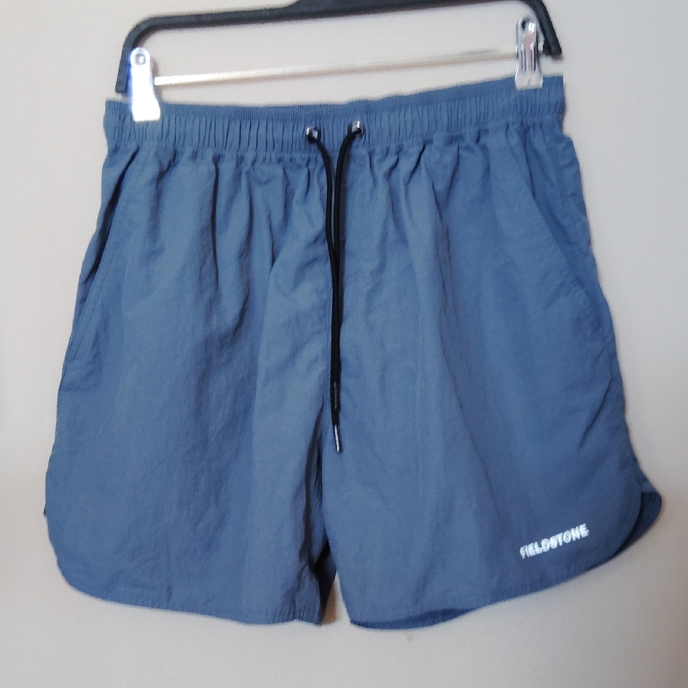 Athletic Blue Shorts with Elastic Waistband